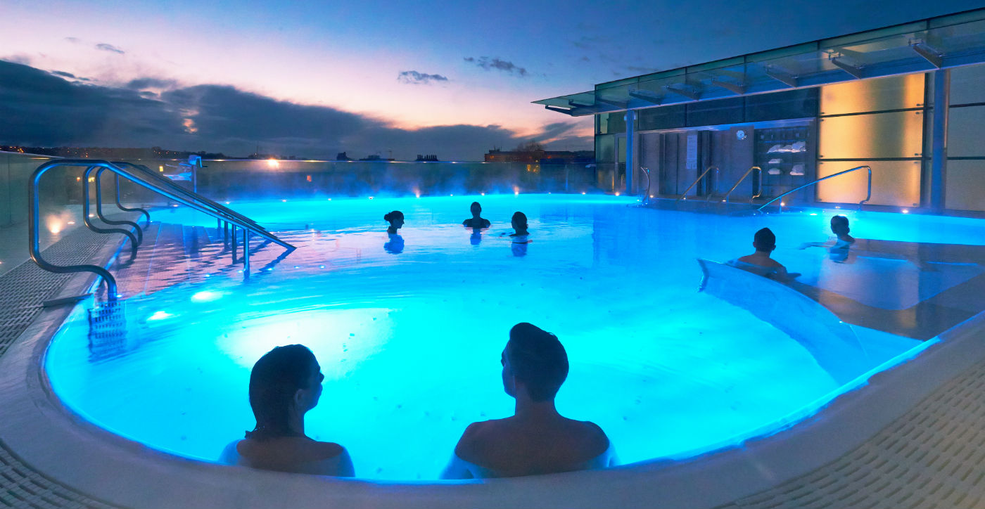Rooftop Pool by night